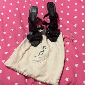 SJP by Sarah Jessica Parker Black Strappy Heels